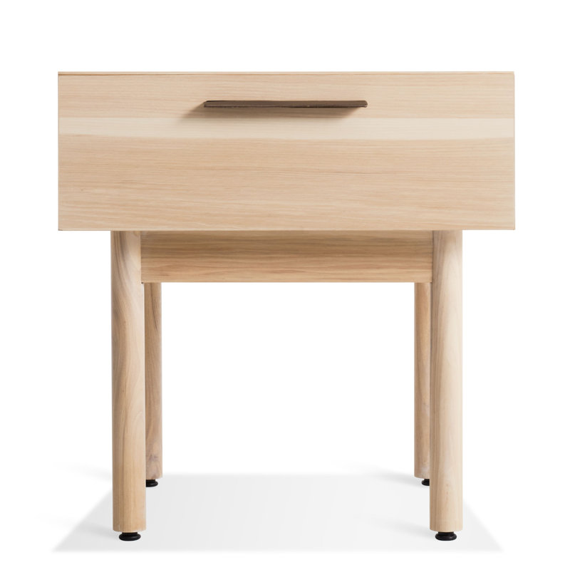 Shale 21'' W Solid Wood Nightstand, Hickory