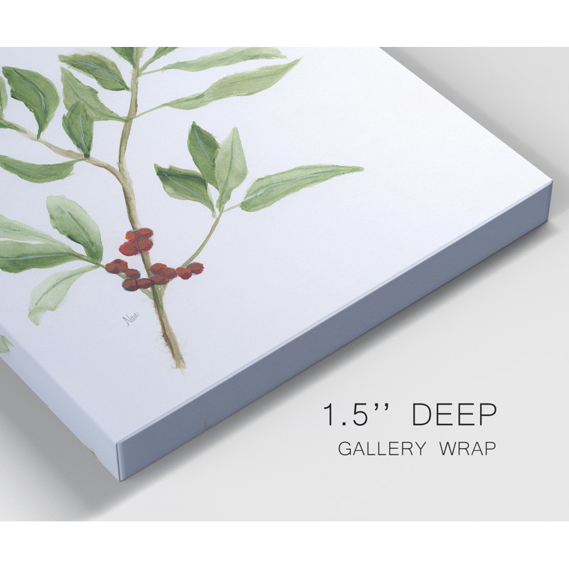 «Winter Botanical I», ensemble de 2 reproductions d'art, H 32 po x l 48 po x P 1 po, Toile tendue, Pas de tapis