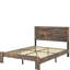 Cadre de lit plateforme en bois pour très grand lit, silencieux et sans sommier, assemblage rapide pour débutants, grand espace de rangement, noir antique, décor de chambre à coucher moderne, processus simple, surface, pièce-128716341-128716344