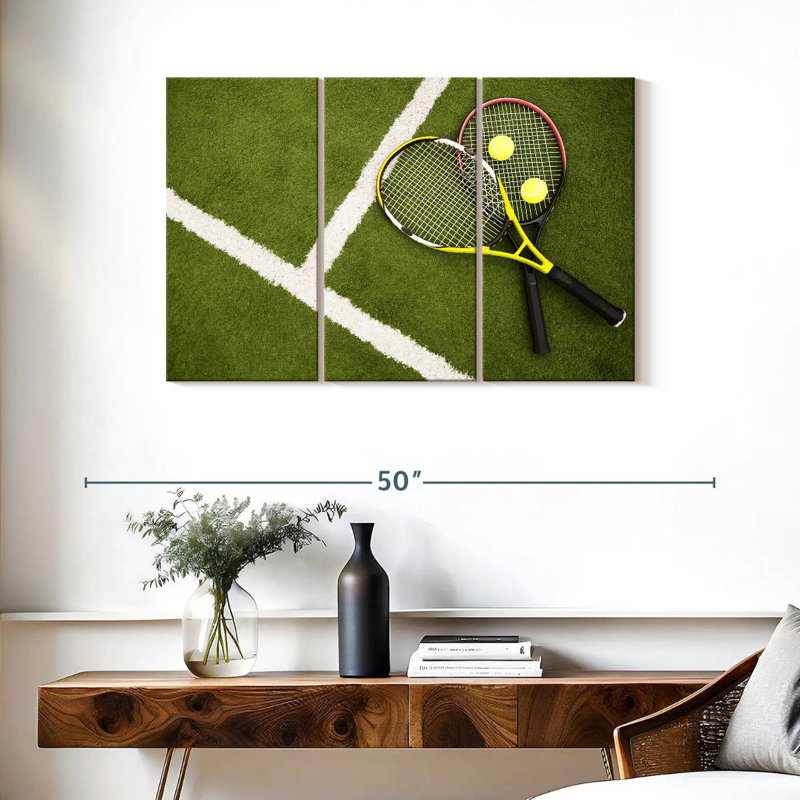 Raquettes de tennis sur le court