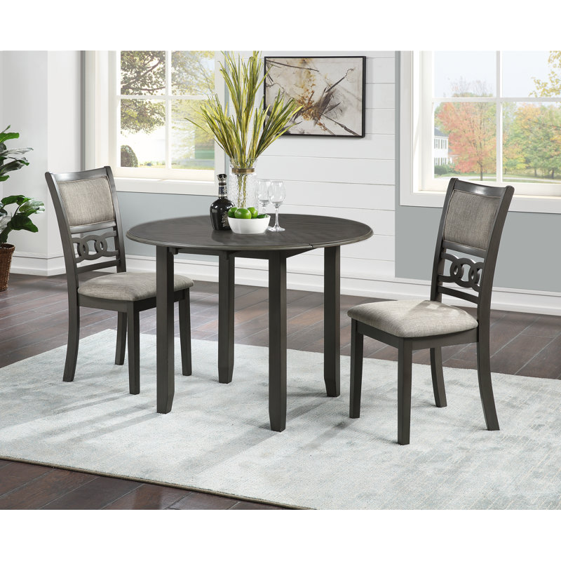 Ziemer 2 - Person Solid Wood Top Four Leg Dining Set, Gray, 30" H x 42" L x 42" D