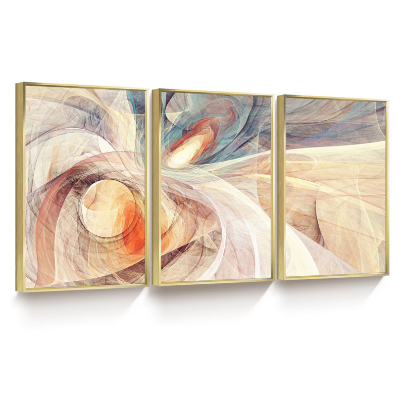 «Graffiti Art», 3 pièces, Or, H 16 po x l 12 po