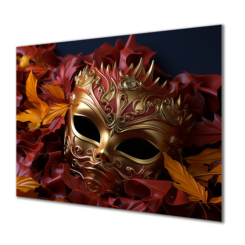 Masque de Venise Venise, art mural en métal MT136282, H 30 po x l 40 po x P 1,5 po