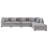 Lafayette Grey 6-piece Upholstered Sectional Sofa