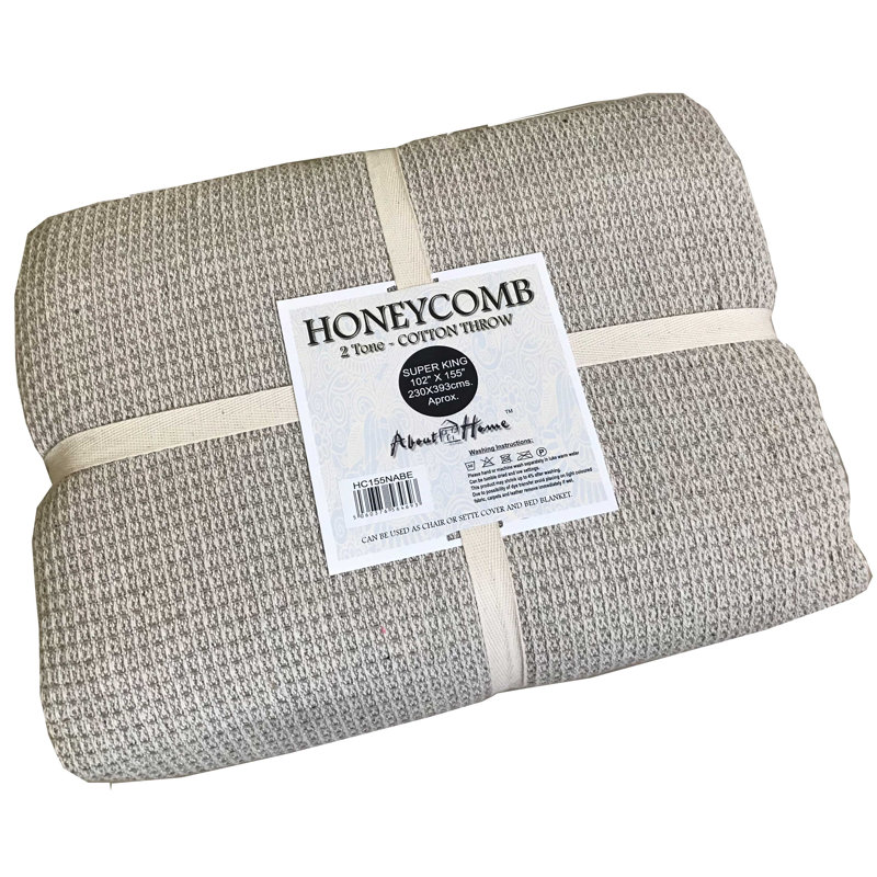 Hand Woven Throw Blanket, Beige