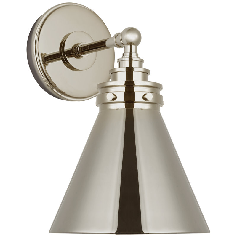 Parkington 1 - Light Armed Sconce, Polished Nickel, Polished Nickel
