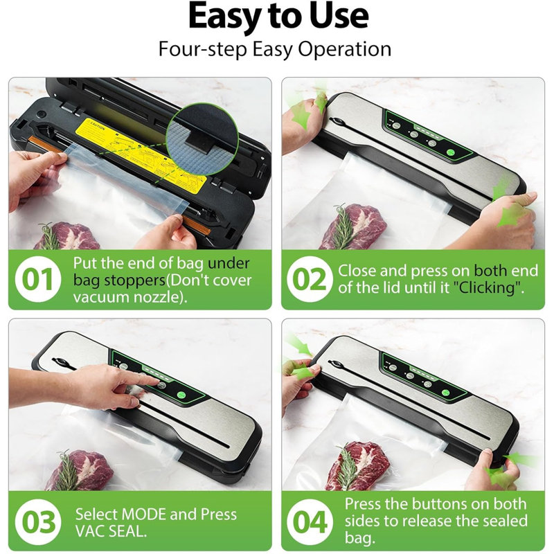 Compact Stainless Steel Automatic Food Vacuum Sealer Machine