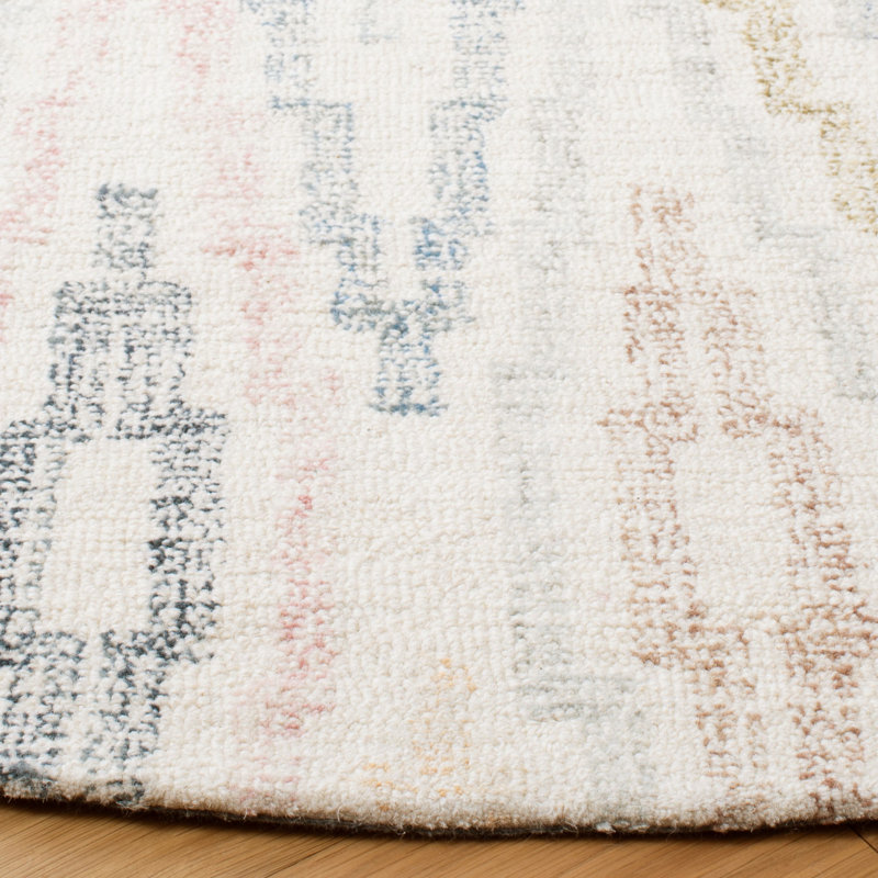 Tapis en laine et en coton touffeté à la main Prairie Grove Drive, Tapis de couloir 2 pi 3 po x 8 pi
