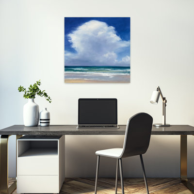 Art côtier, nuages, plage, nuages, art