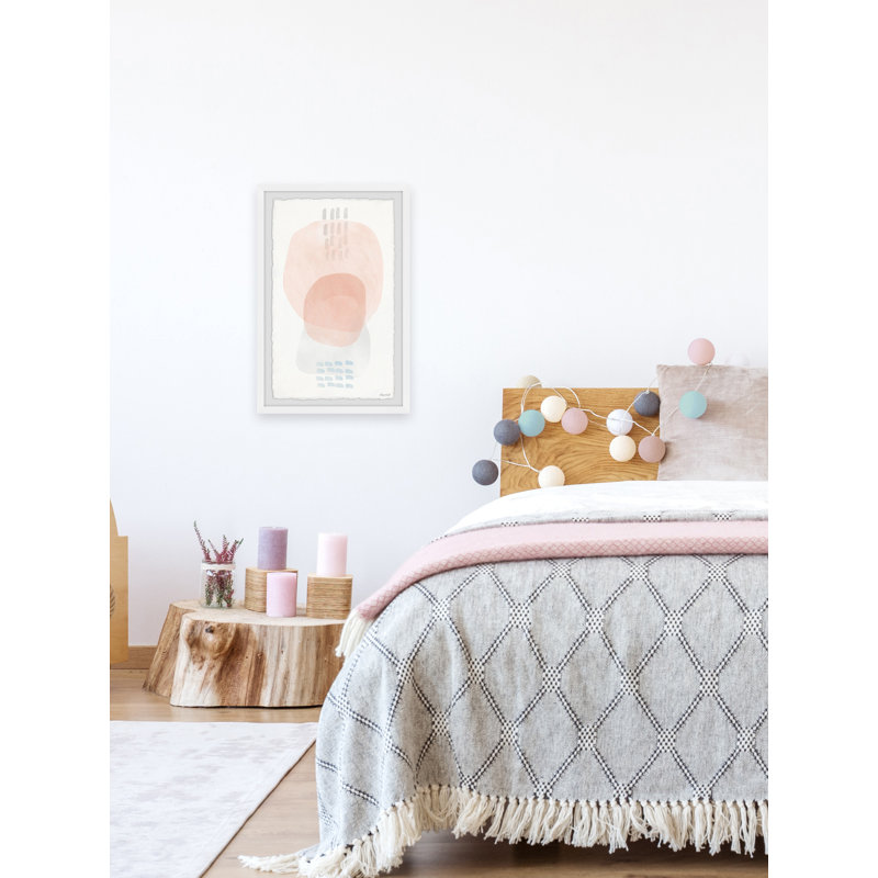 Peach Over Peach - Single Picture Frame Painting, 91 cm H x 61 cm W  x 3.81cm D
