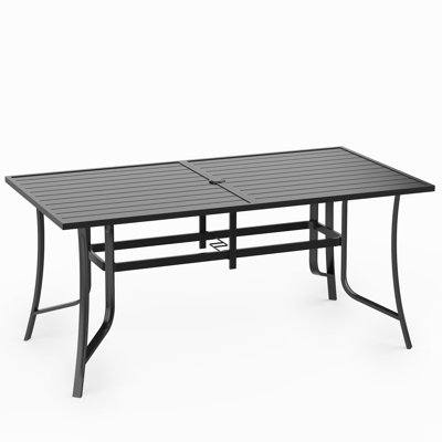 Patio 71.6" Rectangle Metal Dining Table
