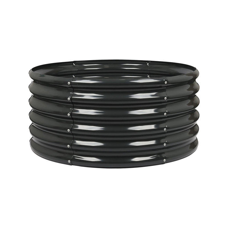 Metal Raised Garden Bed, 1, Black, 45cm H x 90cm W x 35.4cm D
