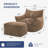 Large Corduroy Compression Bean Bag Chair with Ottoman Memory Foam Lazy Floor Sofa-1710286162