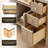 Lala 72" Double Bathroom Vanity with Grain White Engineered Stone Countertop without Mirror-1684789241