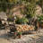 Mobile Metal Firewood Log Rack with Wheels Indoor/Outdoor