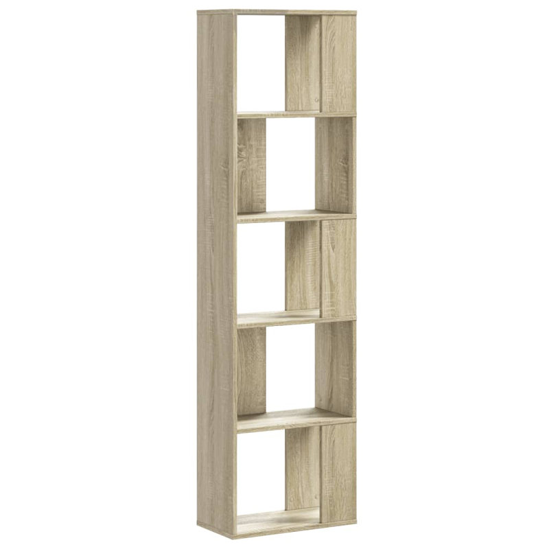162.5cm H Bookcase, 162.5cm H x 45cm W x 23.5cm D, Sonoma Oak