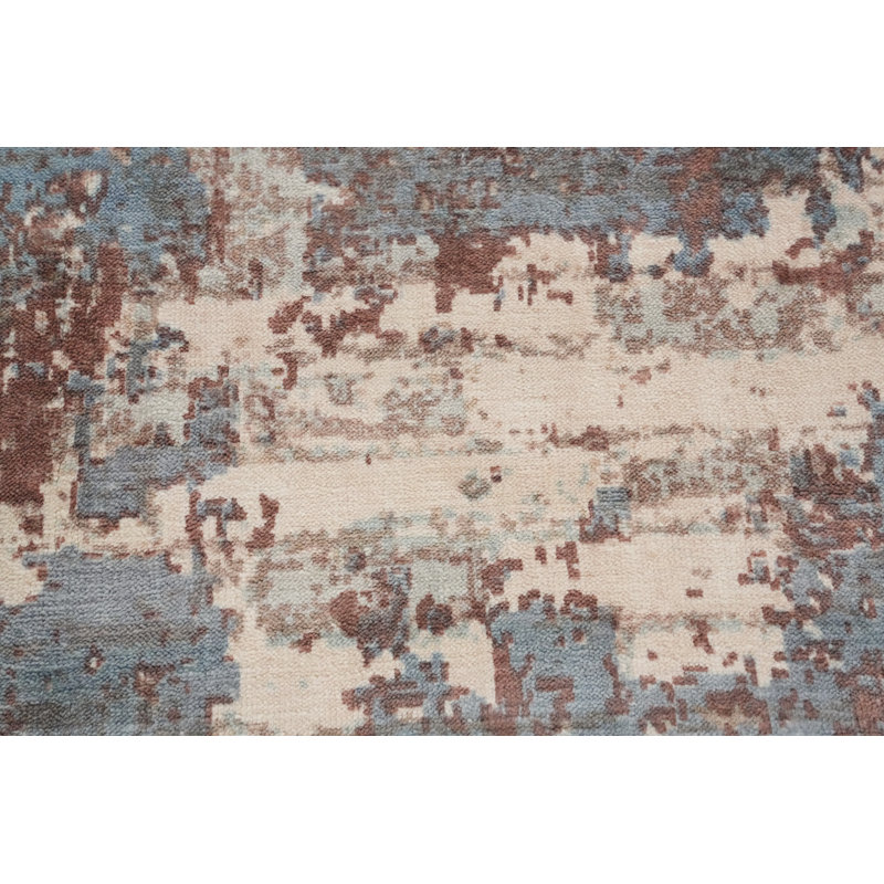 Tapis abstrait moderne all-over 6 x 8