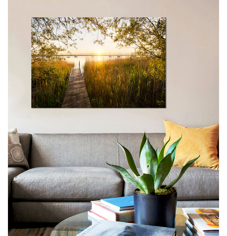 « golden view », reproduction de photo sur toile, H 12 po x l 18 po x P 1,5 po, Toile tendue, Pas de tapis