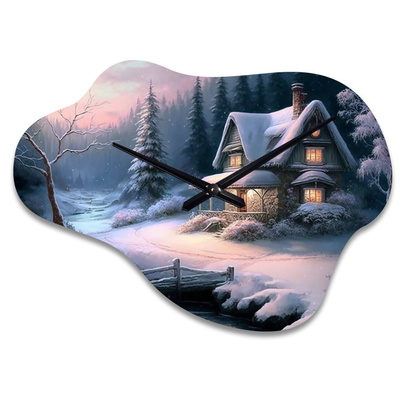 Horloge murale paysage d'hiver, Petit