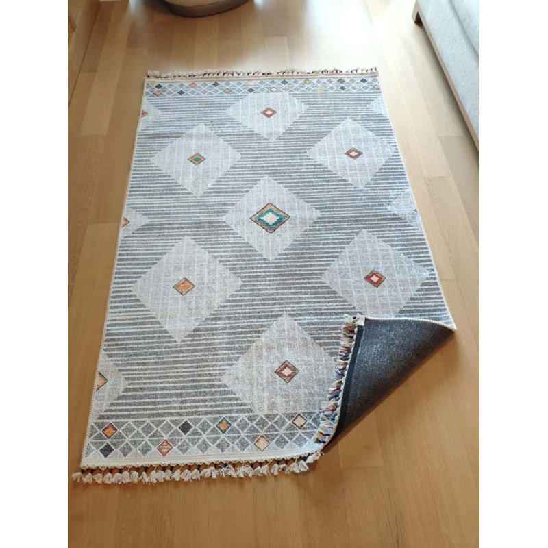 Toscana Washable Moroccan Indoor / Outdoor Rug, Rectangle 2'7" x 7'3"