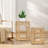 Set of 2 PE Rattan Outdoor Side Table with Storage
