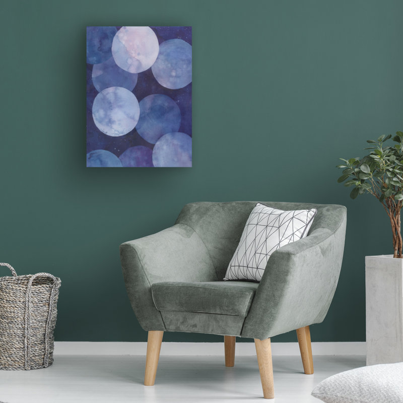 Wrought Studio Grace Popp Amethyst Moons I, art mural sur toile WAG37647, H 19 po x l 14 po