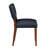 Of 2 Midnight Blue Faux Leather Dining Room Chairs - Robust Kiln-dried Frame, Cozy Sinuous Spring Seat, Charming Gold Finished Handle, Dark Navy Upholstery Chair Pair Wood Comfortable Decorative