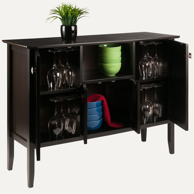 Armoire de vestibule au fini café Erik avec beaucoup d'espace, H 33,43 po x l 45,83 po x P 15,59 po
