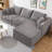 102" Modern L-Shaped Modular Cloud Sofa, 3-Seater with Reversible Chaise, Soft Corduroy Fabric, Frame-Free Design, No Assembly Required, Plush Memory Foam Cushions-511018780