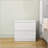 White Nightstand with Thickened Top Plate-821987130