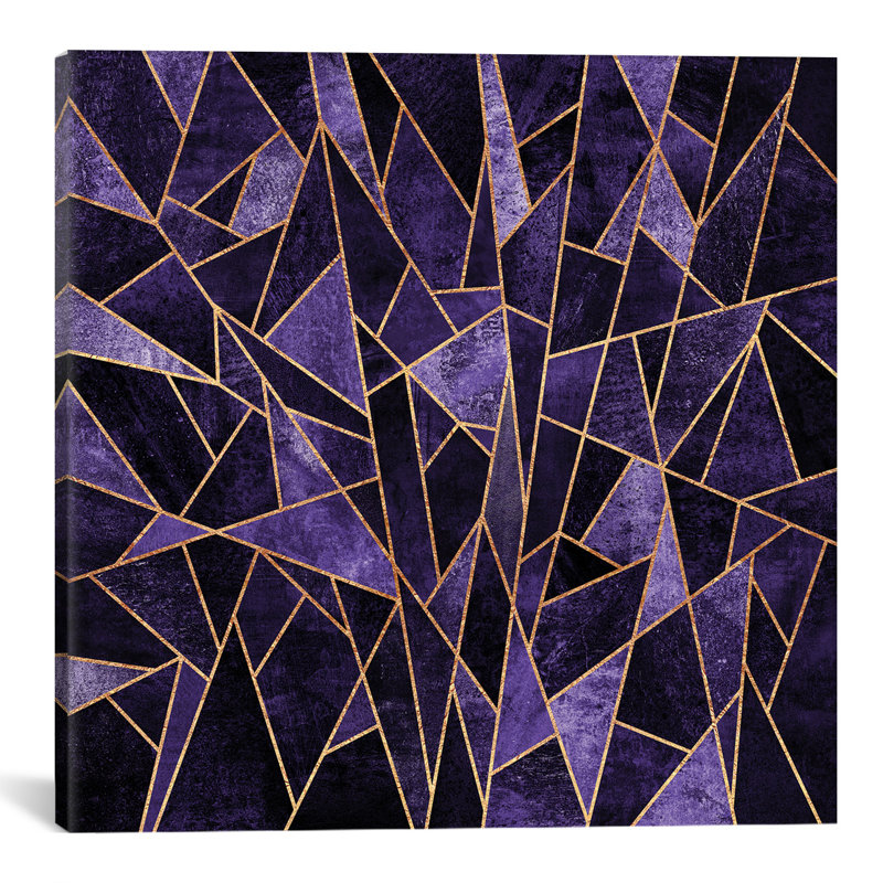 « eclated améthyste », impression sur toile tendue, H 12 po x l 12 po x P 0,75 po