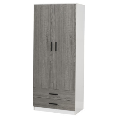 Gianpietro 2 Door Manufactured Wood Wardrobe