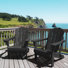 HDPE Outdoor Foldable Adirondack Chair Set Fire Pit Chair