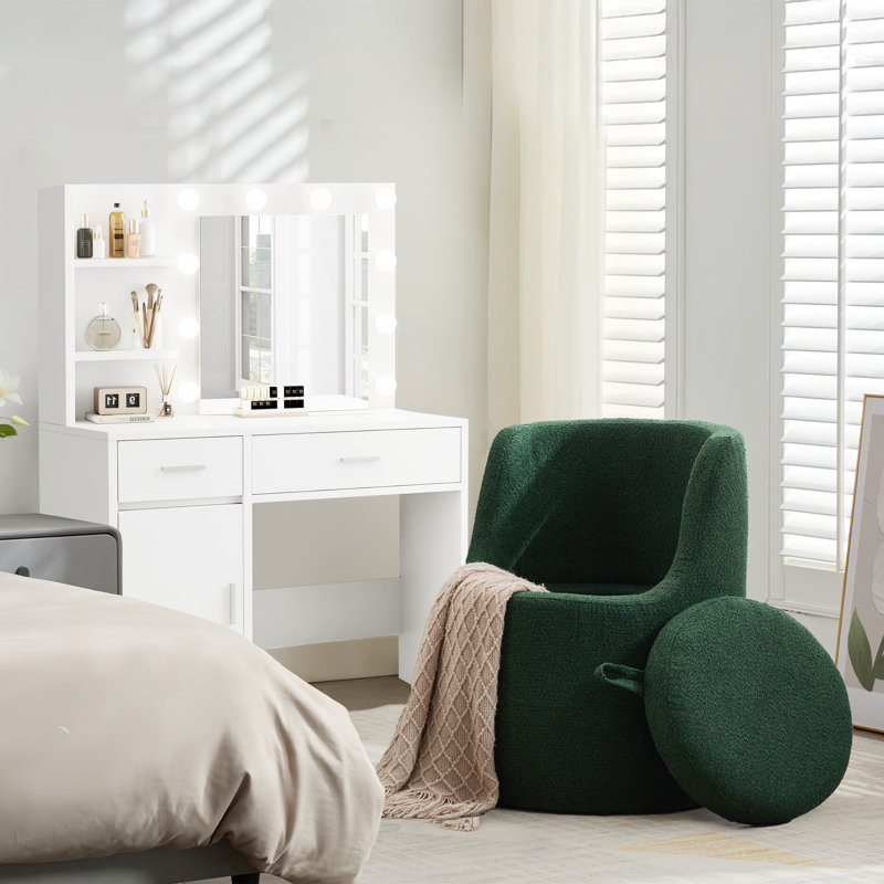 Tabouret de coiffeuse Yosef, Vert