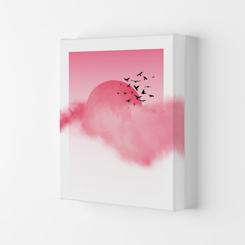 Pink Sunshine - Wrapped Canvas Print, No Framed, 84.1cm H x 59.4cm W x 4cm D