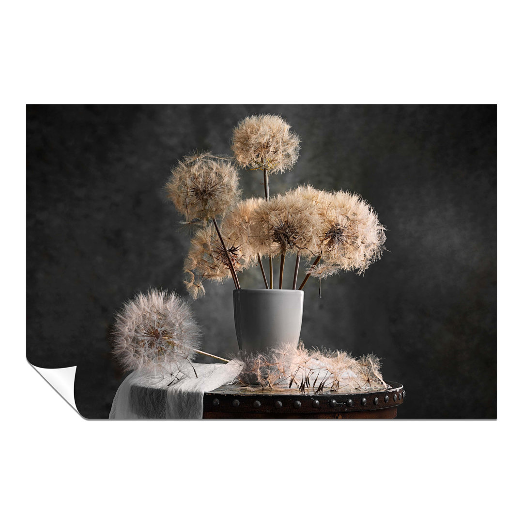 Withered Dandelion Seed Pod in a Vase - Unframed Art Prints