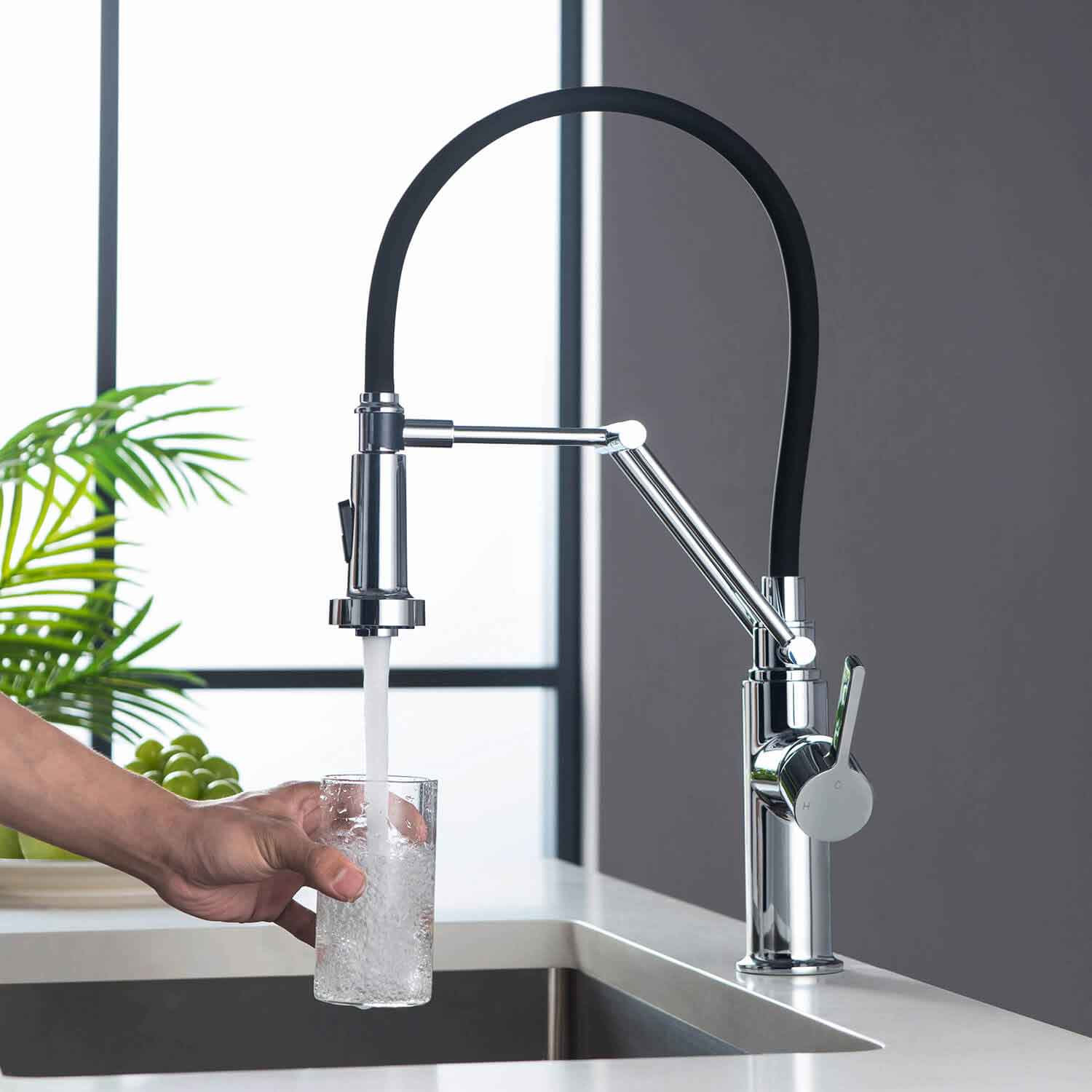Engel Pull-Down Kitchen Faucet, Chrome