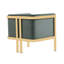 Fauteuil d'appoint rembourré en velours chaud Paramount-1484718249