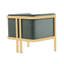 Fauteuil d'appoint rembourré en velours chaud Paramount-1687030238