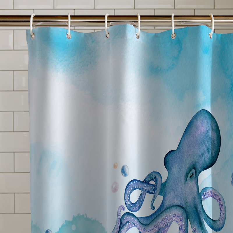 Octopus Shower Curtain Panel