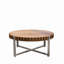 Table basse de salon 31,4 po en forme de tambour fait à la main en forme de tambour, table basse en bois F Smith, table basse à base robuste-911613846-930458765