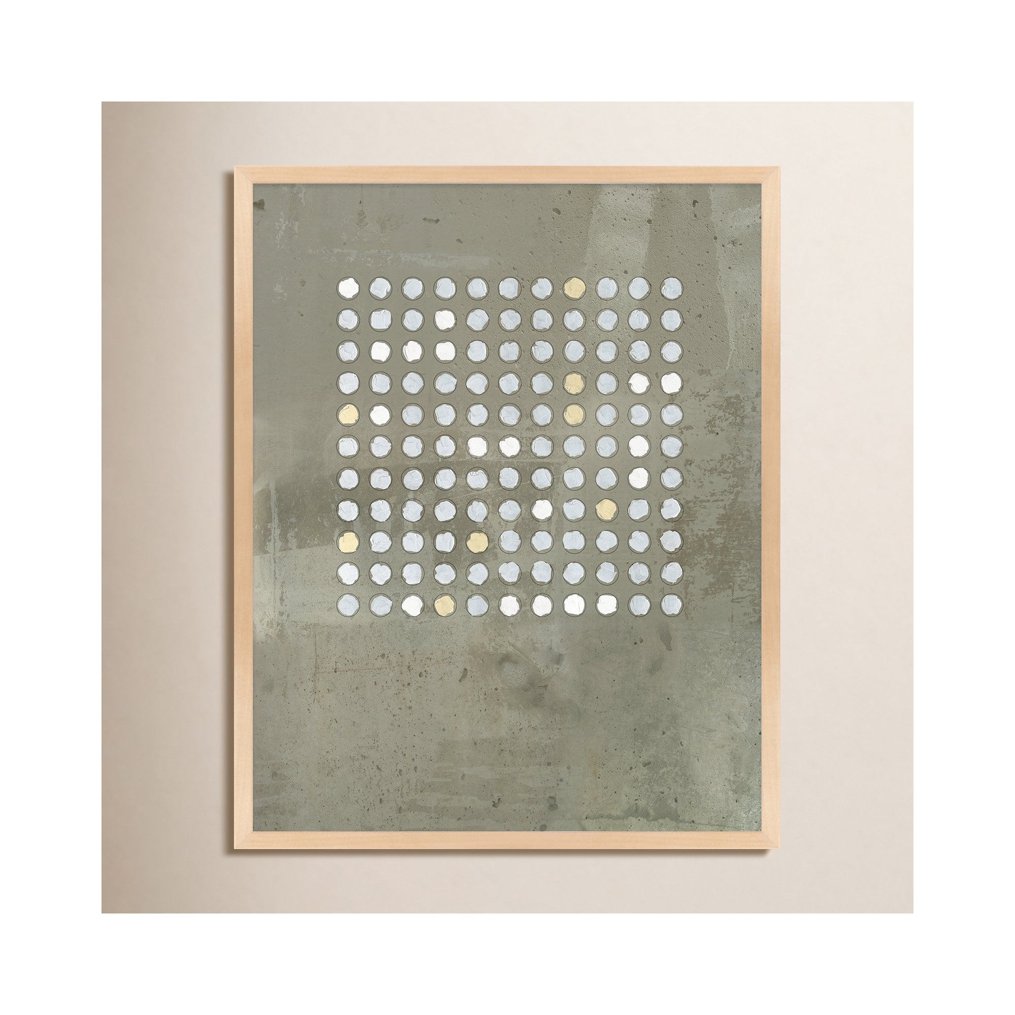 Circles In Squares 2 by Jacques Pilon, 20" H x 16" W x 1.25" D, Brown