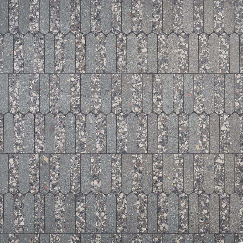 Carreau de mosaïque aléatoire en porcelaine 8 po x 16 po Lane (0,86 pieds carrés / chaque), Gris anthracite