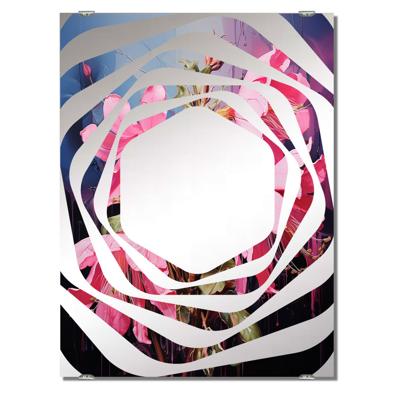 Lesh - Miroir mural fuchsia MIR134186, 32 po x 24 po