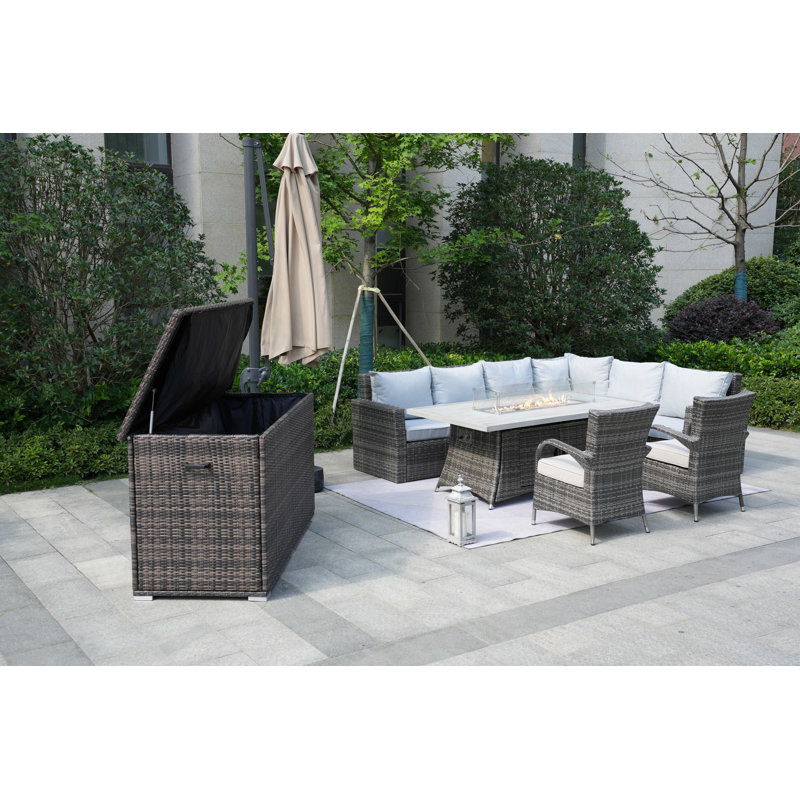 Alseepa 8 - Person Patio Conversation Set with Cushions