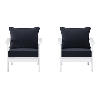 Deep Seating Chair With Cushions (Set Of 2)