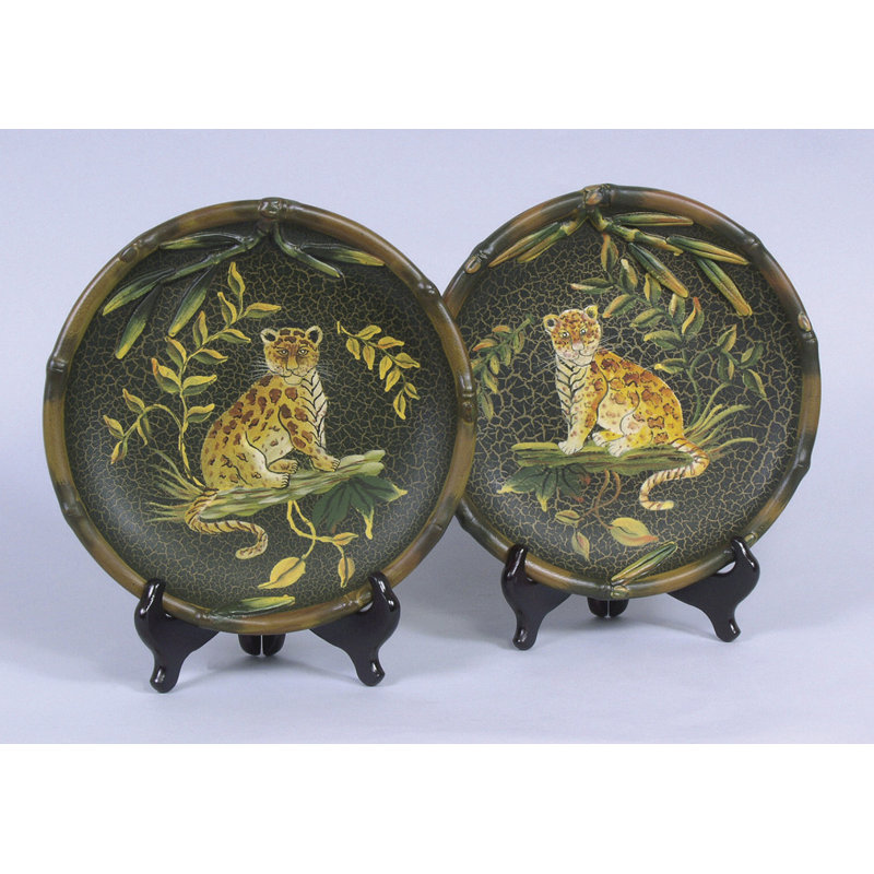 2-Piece Leopard Plate Set