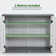 4.3 x 2.5 ft Horizontal Resin Tool Shed, Waterproof Outdoor Storage Cabinet with Metal Shelf and Floor
