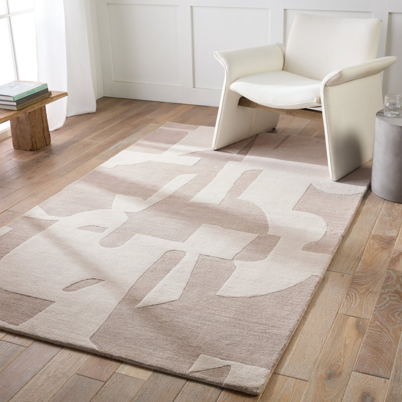 Tapis taupe / crème Kincaid, Rectangle 6 pi x 9 pi