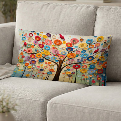 Coussin 3 arbres colorés